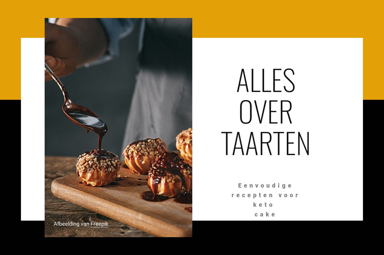 Alles over taarten Website sjabloon