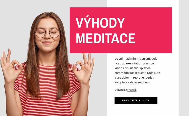 Výhody meditace Webový design