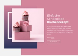 CSS-Rastervorlagenspalte Für Einfache Schokoladenkuchenrezepte