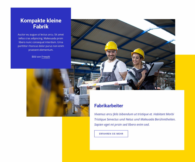 Kompakte kleine Fabrik Joomla Vorlage