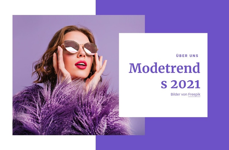 Einkaufsführer und Modetrends Website Builder-Vorlagen