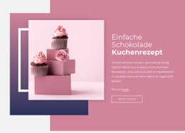 Einfache Schokoladenkuchenrezepte - Responsive Landingpage