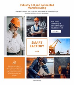Industry And Connected Manufacturing Industry Website Template