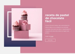 Recetas Fáciles De Pastel De Chocolate: Página De Destino Adaptable