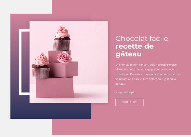 Recettes de gâteau au chocolat faciles Conception de site Web