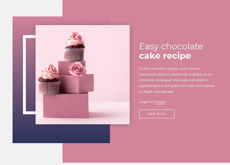 Easy chocolate cake recipes Homepage Design