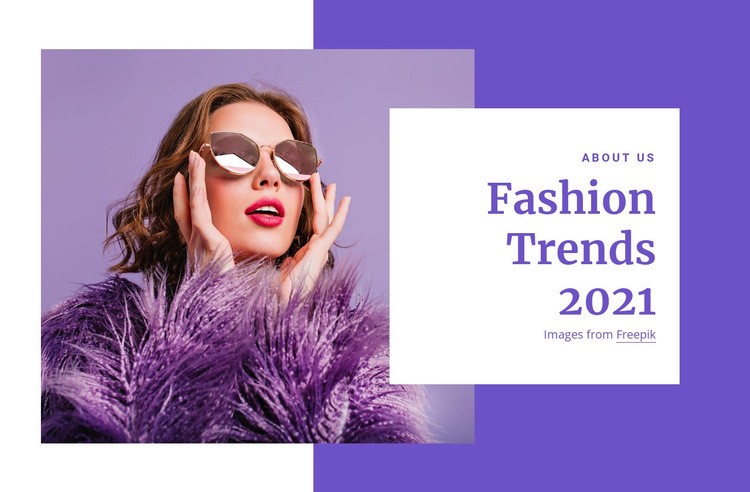 Shopping guides and fashion trends Homepage Design