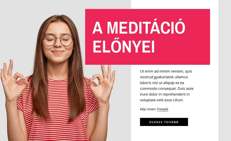 A meditáció előnyei Sablon