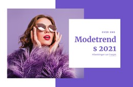 Winkelgidsen En Modetrends Website Met Één Pagina