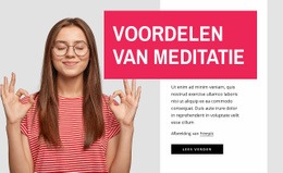 Voordelen Van Meditatie Website Ontwerp