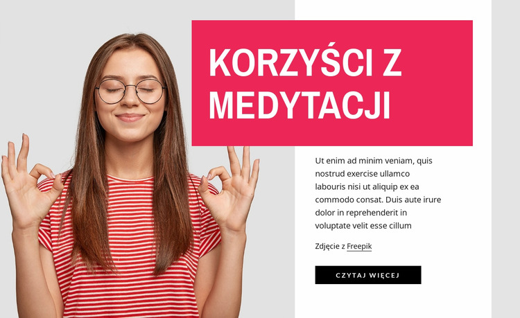 Korzyści z medytacji Szablon Joomla