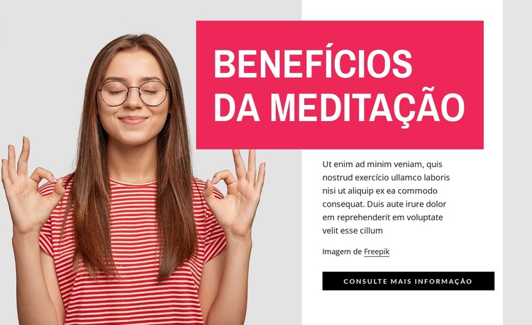 Benefícios da meditação Template CSS