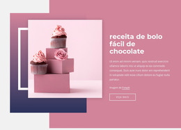 Receitas Fáceis De Bolo De Chocolate - Download De Modelo HTML
