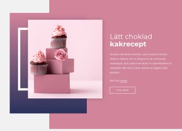 Enkla Recept På Chokladkakor - Nedladdning Av HTML-Mall