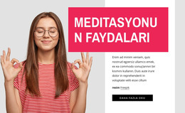 Meditasyonun Faydaları - HTML Web Şablonu