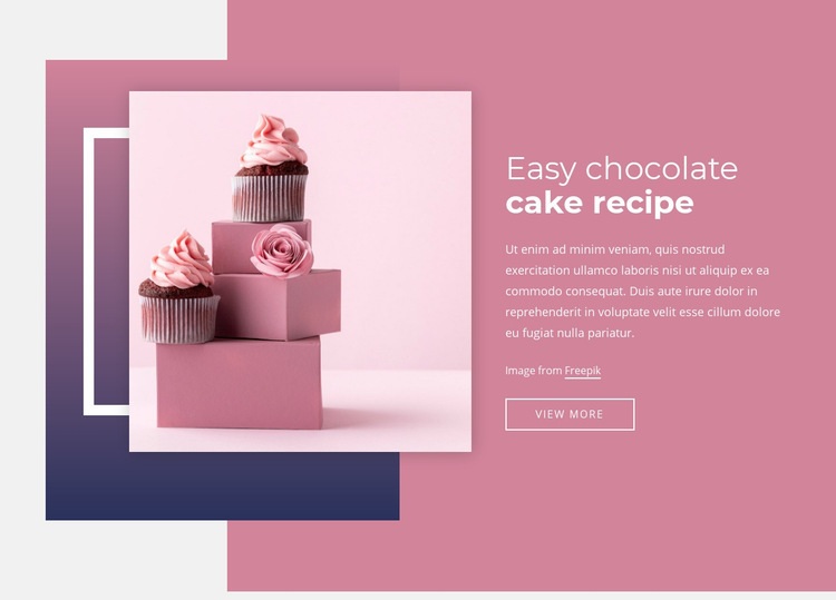 Easy chocolate cake recipes Web Page Design
