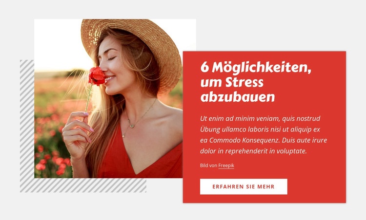 6 Möglichkeiten zum Stressabbau Vorlage