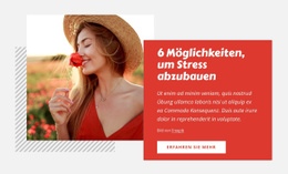 Site-Design Für 6 Möglichkeiten Zum Stressabbau