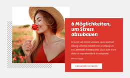 6 Möglichkeiten Zum Stressabbau - Mobile Website-Vorlage