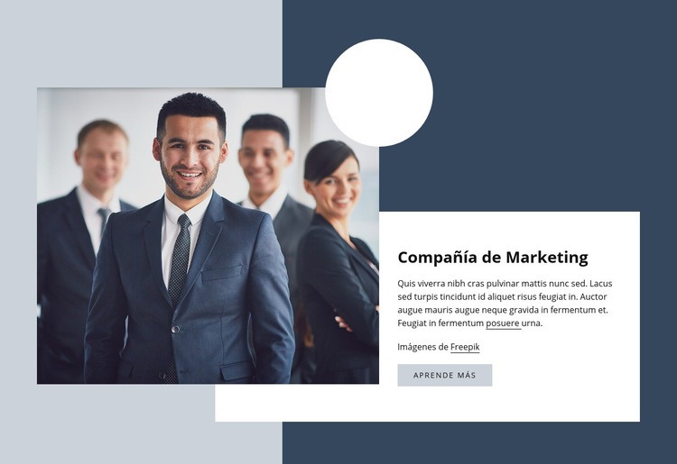 Compañía de Marketing Maqueta de sitio web