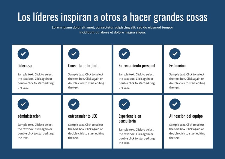 Acciones que inspiran Plantilla HTML