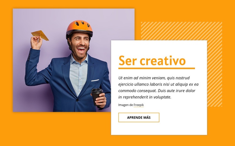 Ser creativo Plantilla HTML5