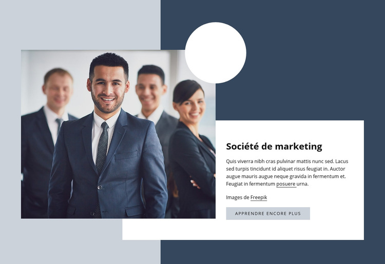 Société de marketing Modèle de site Web