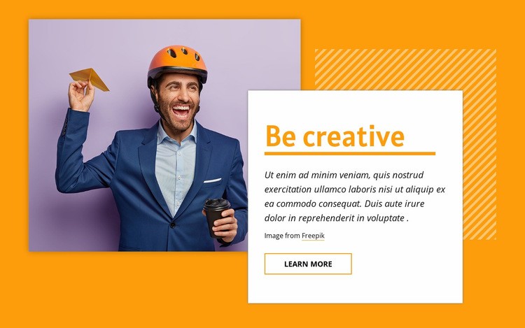 Be creative Homepage Design