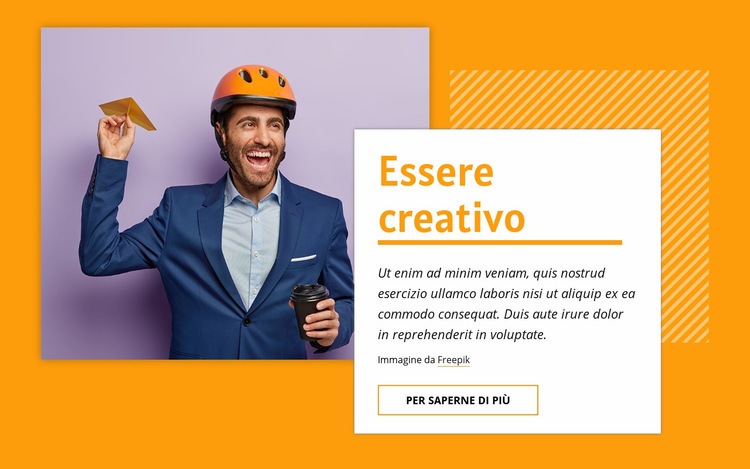 Essere creativo Progettazione di siti web