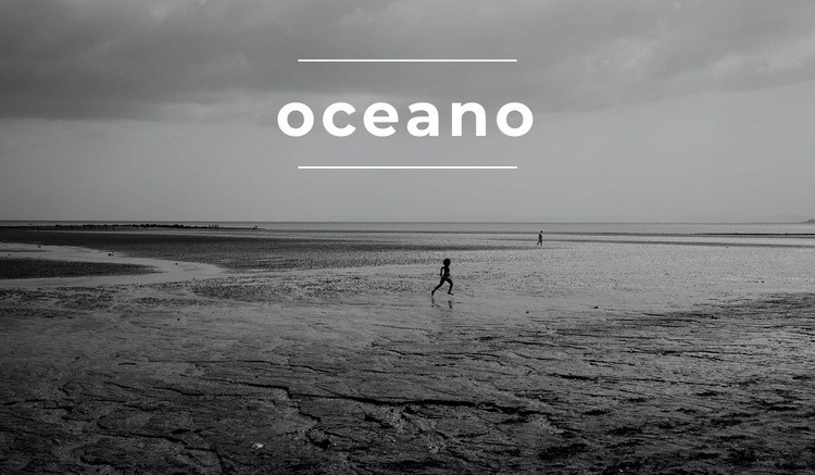 Oceano infinito Mockup del sito web