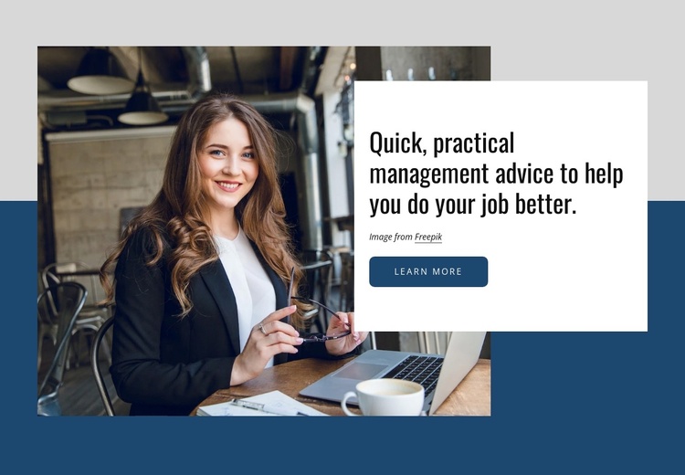 Quick, practical management advice Joomla Template