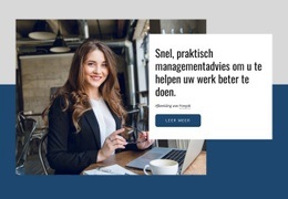 Snel, Praktisch Managementadvies - Mobiele Bestemmingspagina