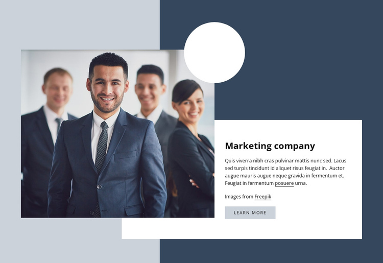Marketing company One Page Template