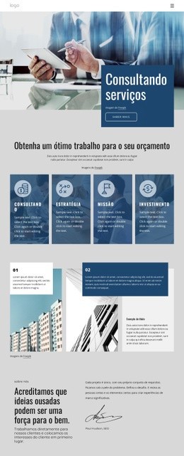 Empresa De Serviços De Consultoria Profissional - Construtor De Sites Simples