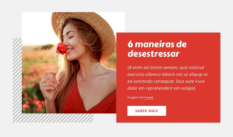 6 maneiras de desestressar Design do site