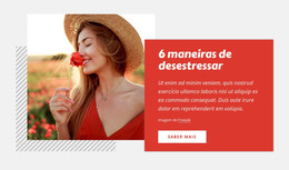 6 Maneiras De Desestressar - Layout Do Site HTML