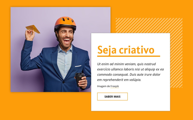 Seja criativo Modelo de site