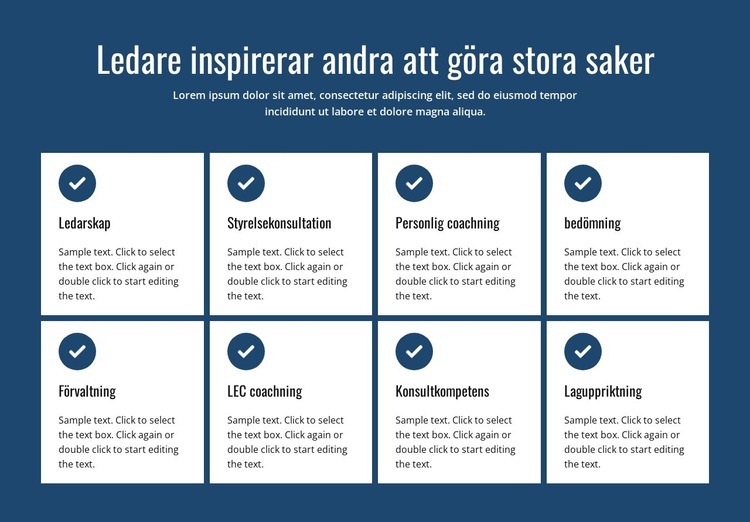 Åtgärder som inspirerar HTML-mall