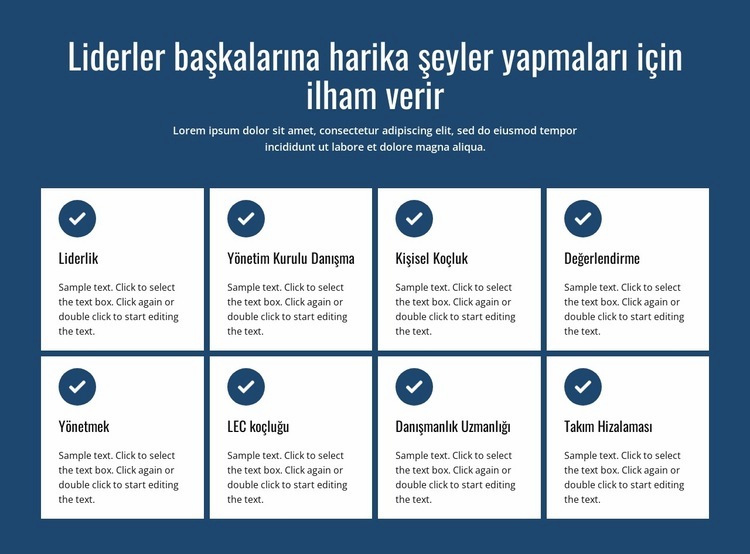 İlham veren eylemler Açılış sayfası