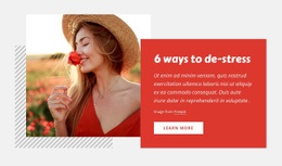 Multipurpose Web Page Design For 6 Ways To De-Stress