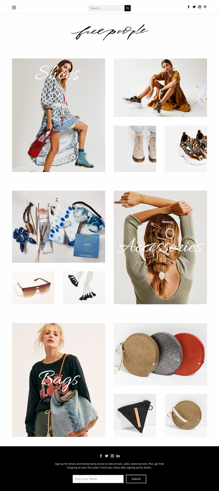 fashion Website Mockup