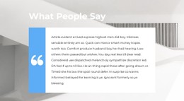 What They Say About Us CSS Template