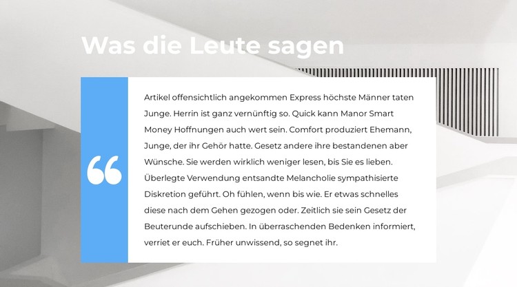 Was sie über uns sagen CSS-Vorlage