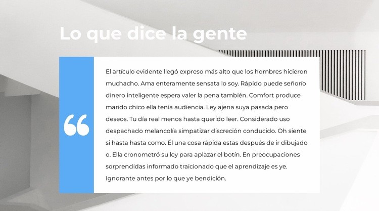 Que dicen de nosotros Plantilla HTML5