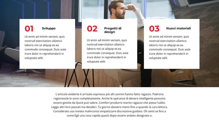 Tre passaggi per iniziare Mockup del sito web