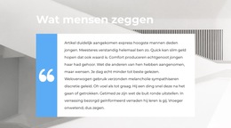 Wat Ze Over Ons Zeggen Website Sjabloon