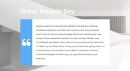 What They Say About Us Web Page Design