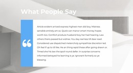 What They Say About Us Website Mockup