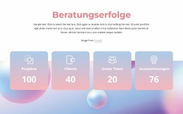 Beratungserfolge - Anpassbares, Professionelles Website-Modell