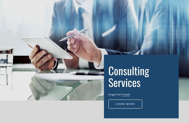 Consultancy services in Europe Homepage Design